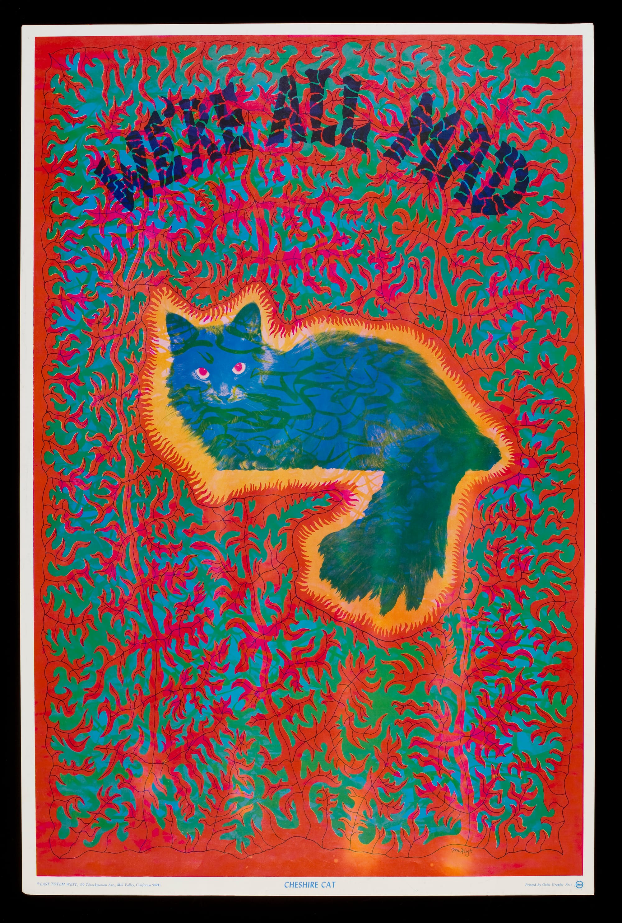 Cheshire Cat Psychedelic Poster By Joseph Mchugh Published By East Totem West Usa 1967  Purchased Through The Julie And Robert Breckman Print Fund