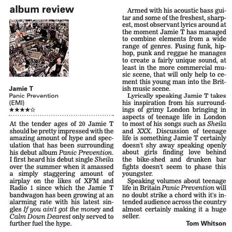 Jamie T Og Review