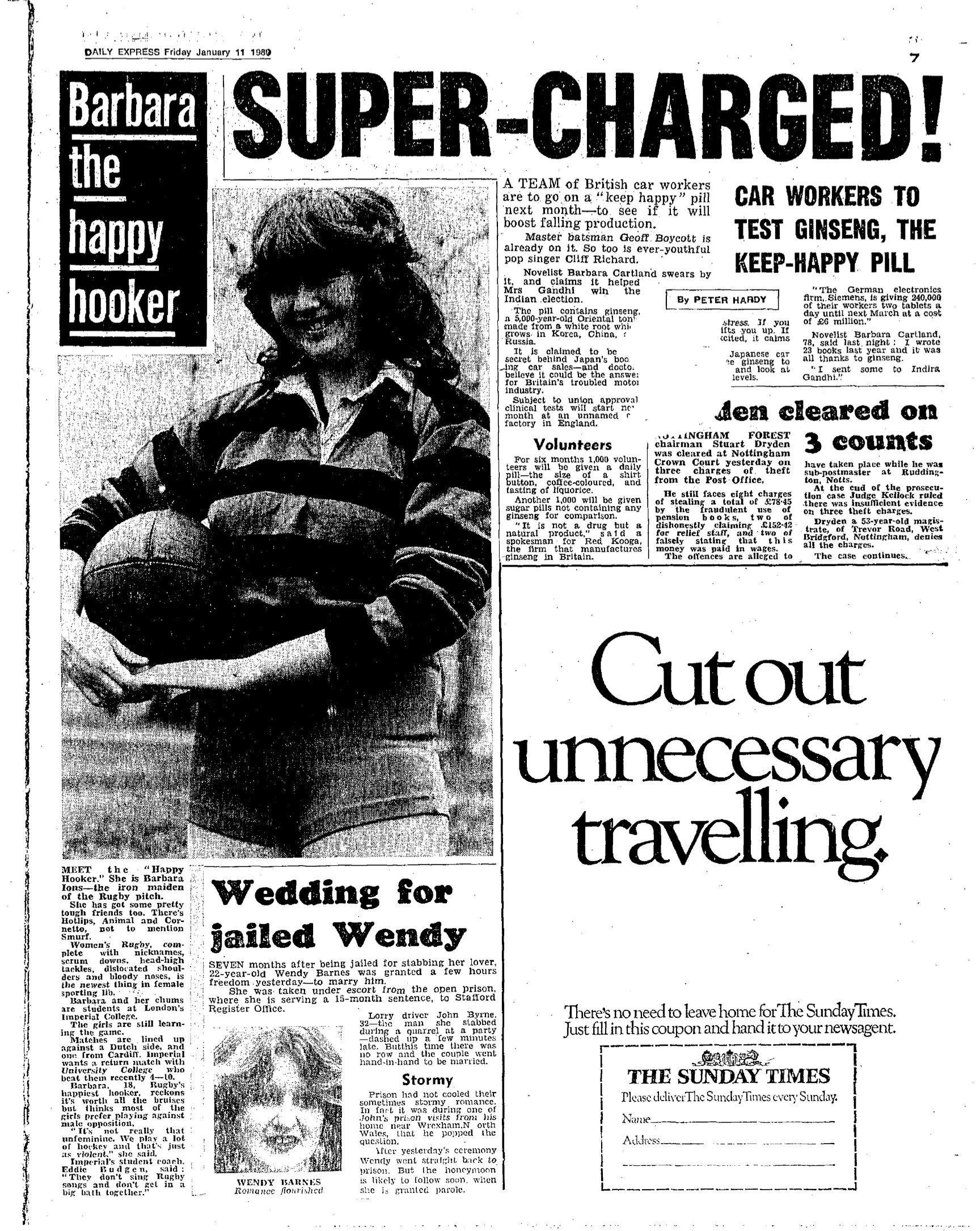 Article on Imperial Ladies' Rugby taken from the Daily Express