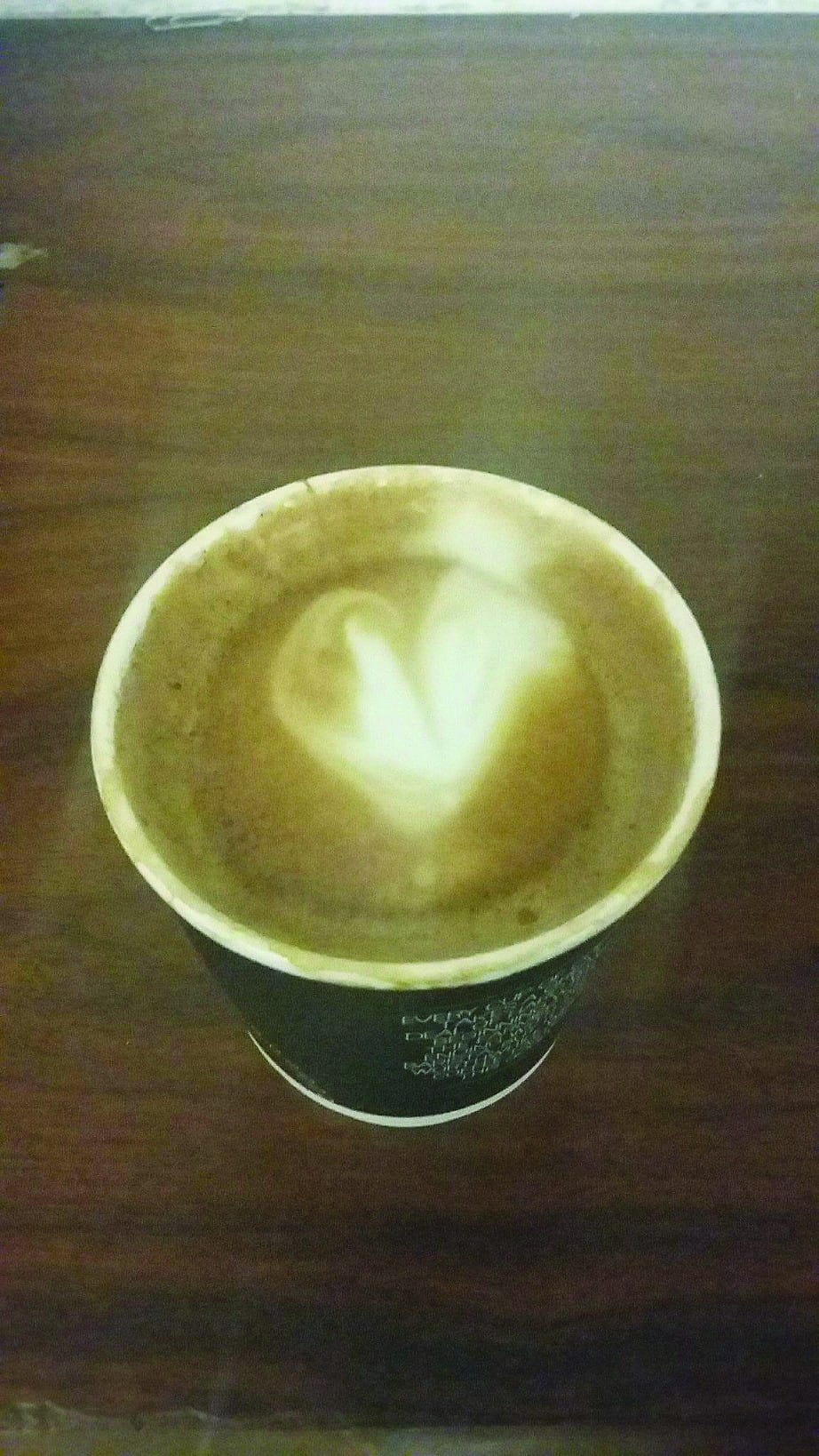 A nice bit of latte art – feel the love