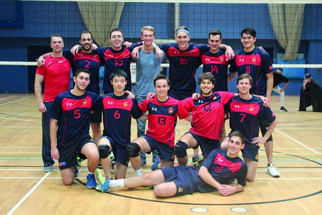 From left to right, back: Coach Marek, Alex, Dan, Florian, Daniel, Francesco, Michael. Front: Ezer, William, Valentin, Luca, Bouke. Lying down: Raphael // ICVC