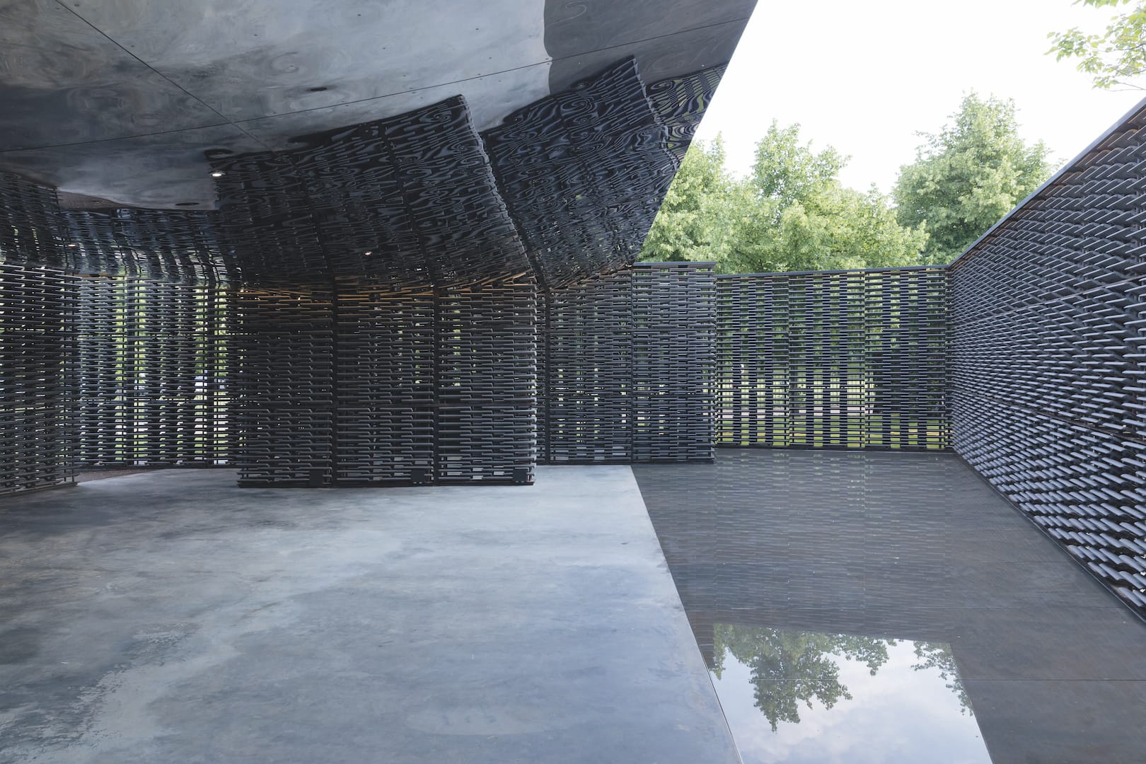 Serpentine Pavilion 2018, designed by Frida Escobedo  // Iwan Baan