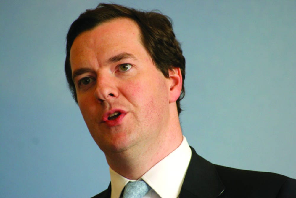 After a good lunch, George Osborne was happy to show his confidence in his plan