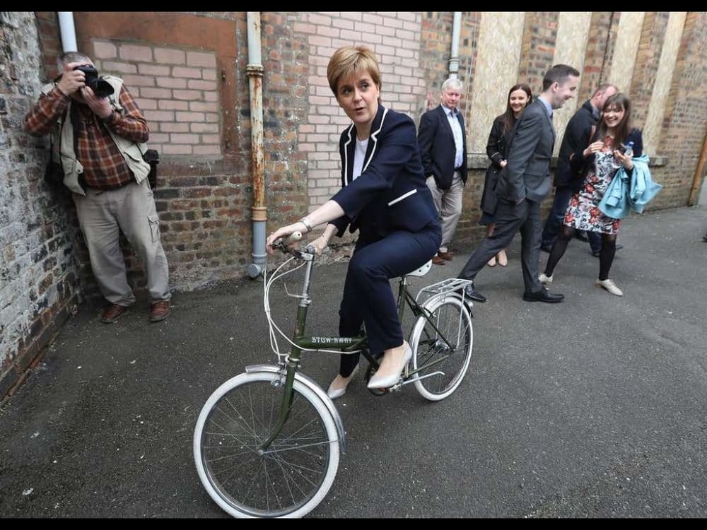 Sturgeon doing a Johnson