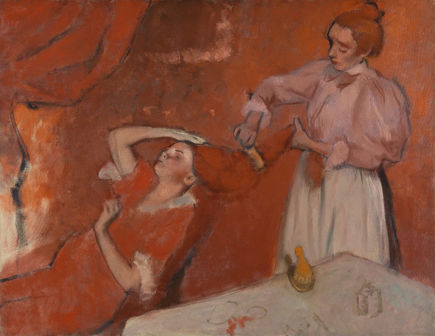 Combing the Hair, about 1896. oil on canvas 