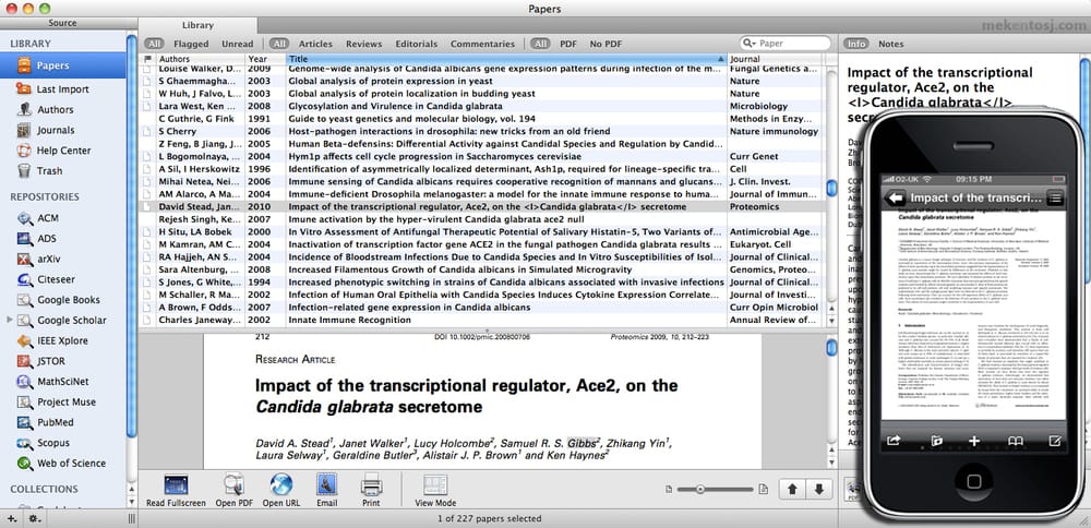 Sort your journal library out with Papers for Mac
