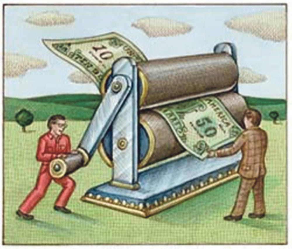 Printing money to pay debt
