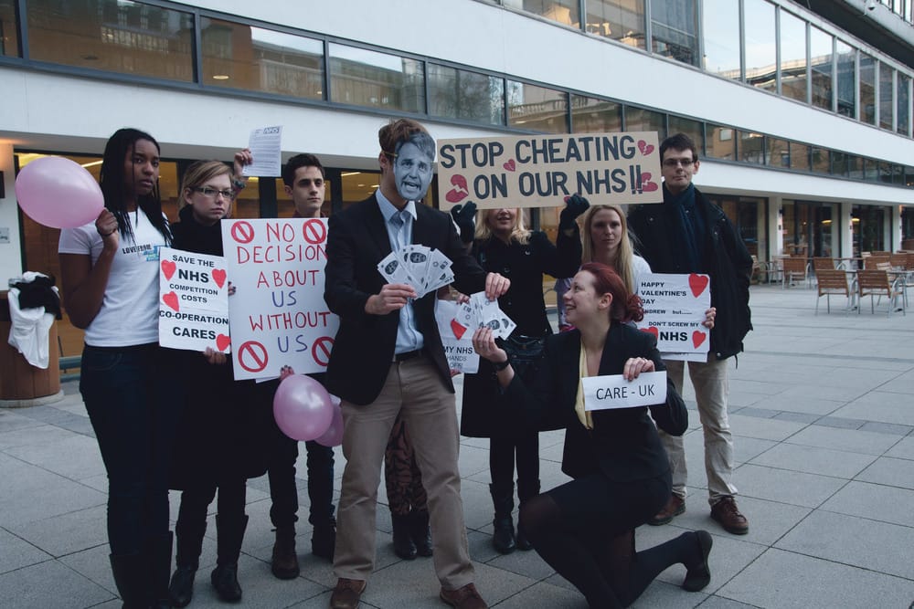 Protests as new School of Public Health opens
