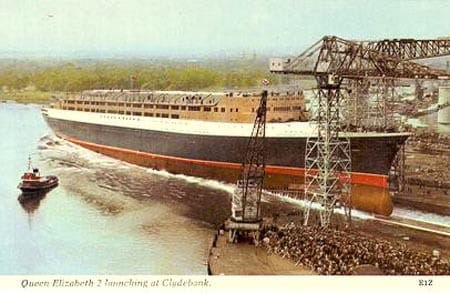 The launch of the QE2
