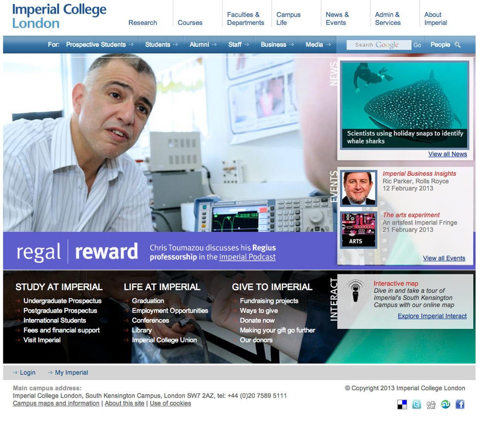 Imperial website redesign needs your input
