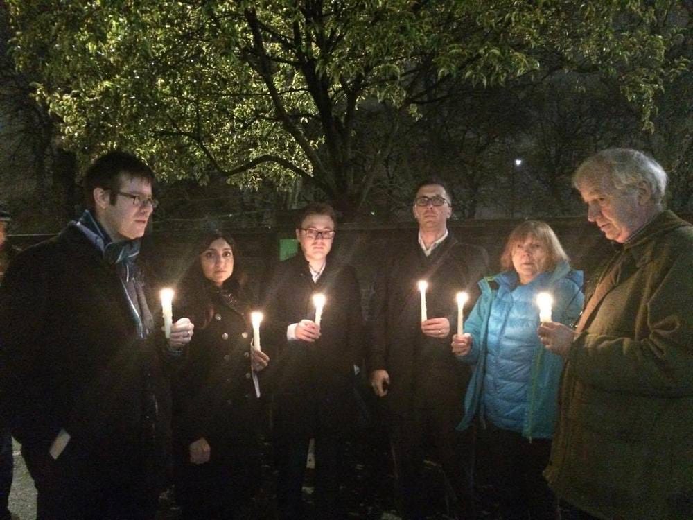 Vigil held at Iranian Embasssy
