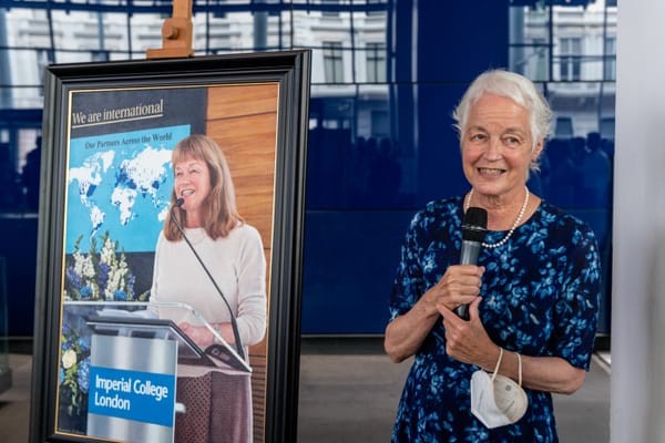 Alice Gast at her final President's Address in July 2022