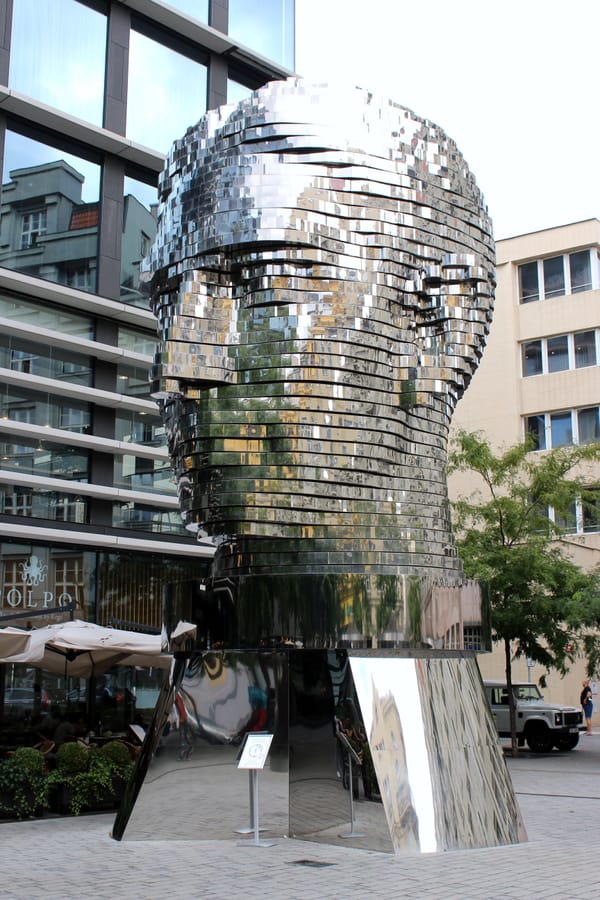 Statue of Franz Kafka in Prague, Czech Republic