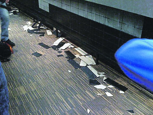 Embarrassment for Union as tiles fall off FiveSixEight's bar
