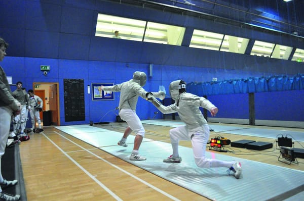 Fencing men's 2nd team start off season with a win