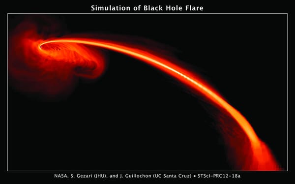 Black hole shreds star
