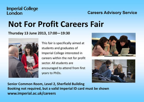 Not For Profit Careers Fair
