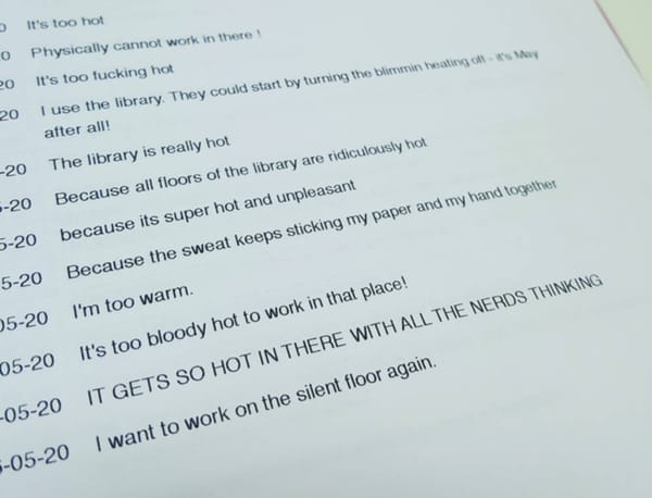 Petition to air con in the library hits 1000 signatures