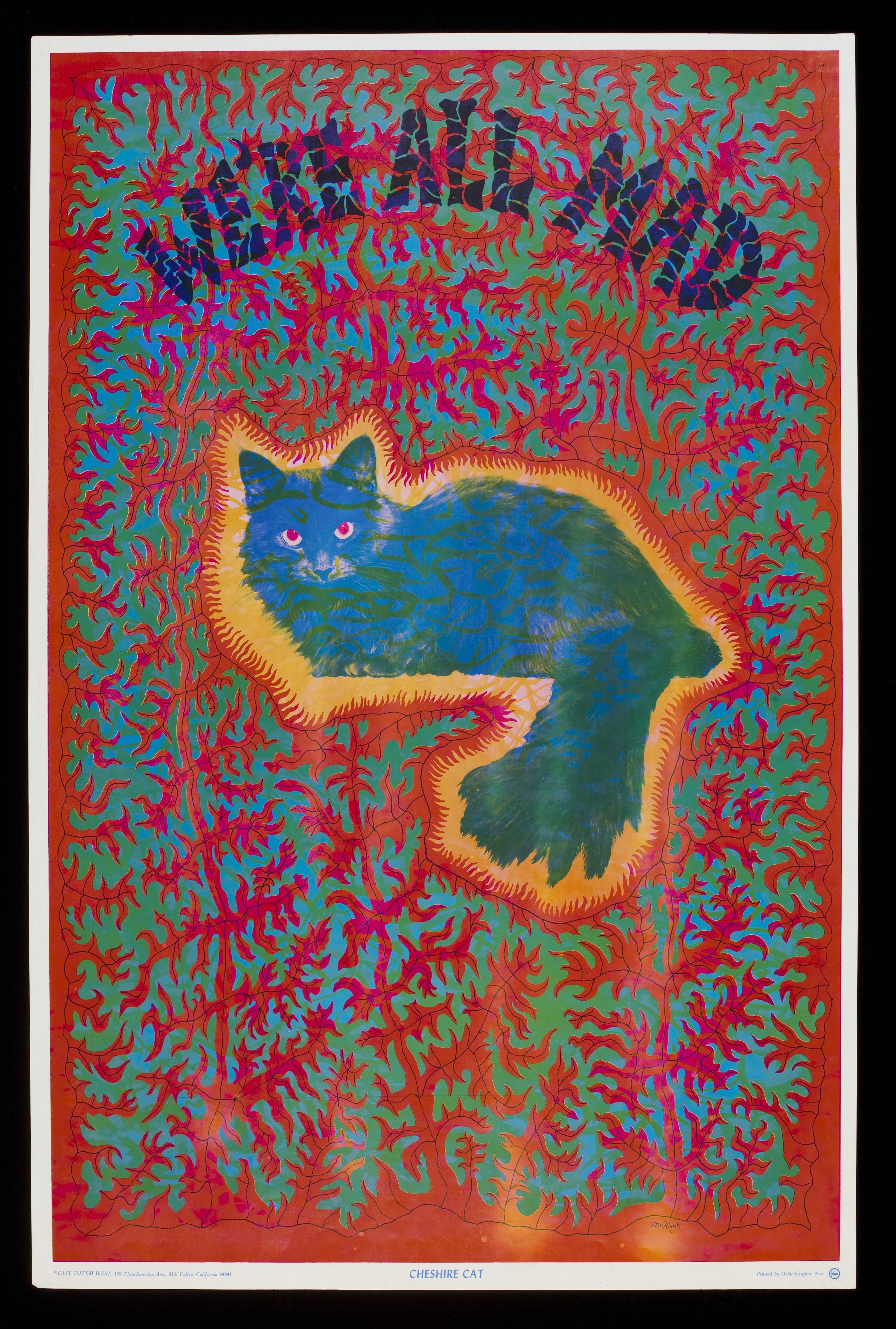 Cheshire Cat Psychedelic Poster By Joseph Mchugh Published By East Totem West Usa 1967  Purchased Through The Julie And Robert Breckman Print Fund