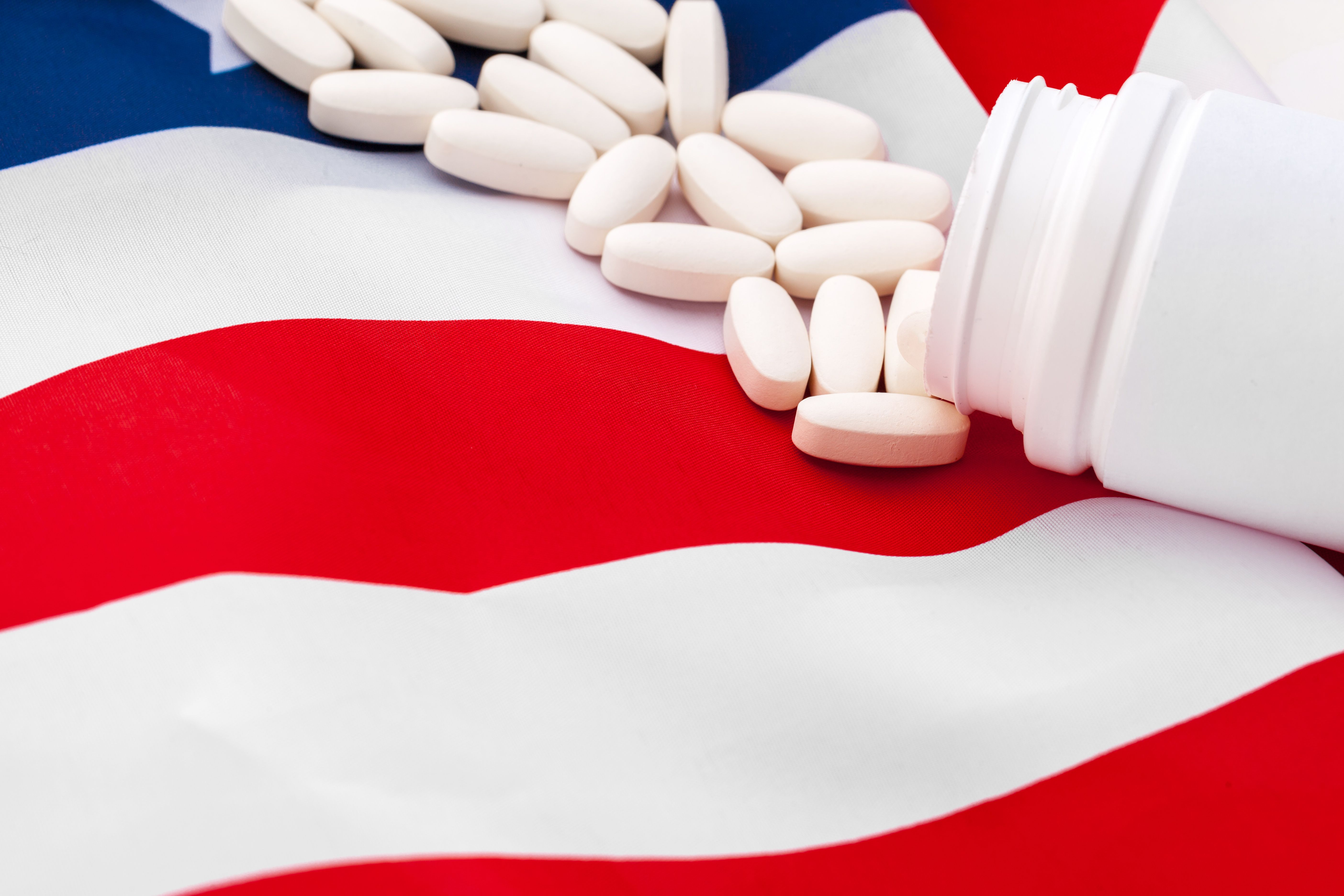 White Prescription Pills On United States Flag 2022 02 05 01 52 48 Utc
